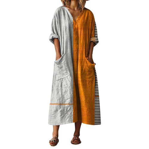 Women's V-Neck Boho A-Line Midi Dress