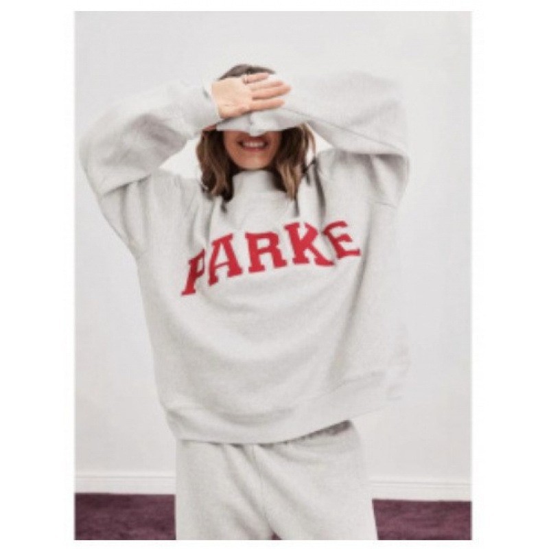 Embroidered Letter Crewneck Long-Sleeve Pullover Sweatshirt for Women