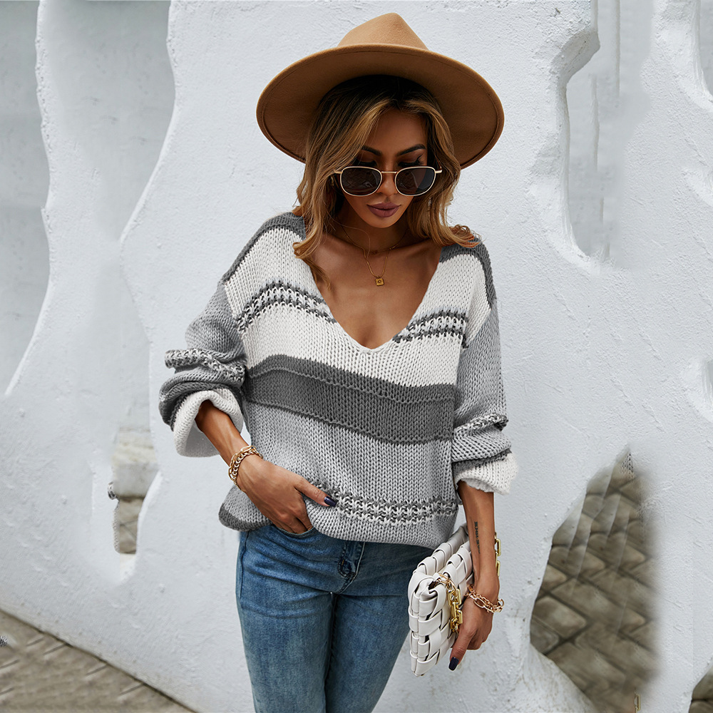 Women's Loose Plus Size Pullover Knit Sweater