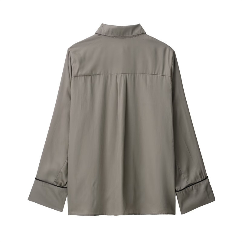 Minimalist Satin Shirt and Pants Set