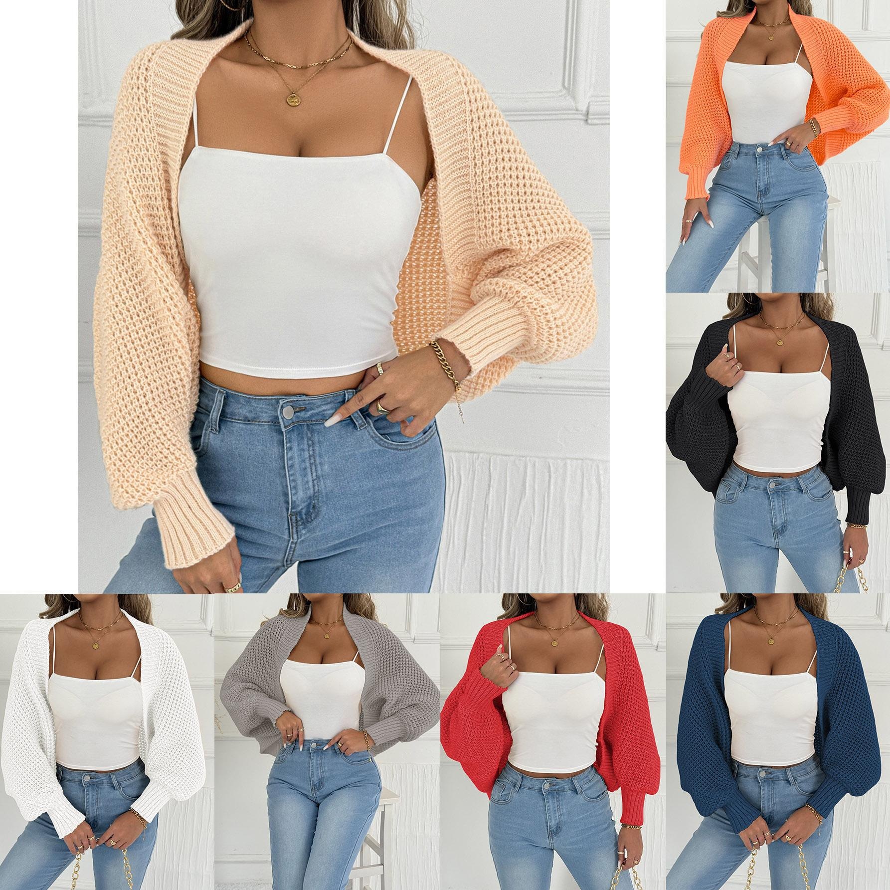 Women's Loose Knit Cardigan Asymmetric Shawl Collarless Long Sleeve