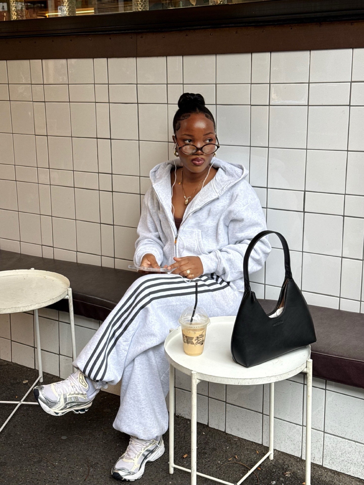 Women's Cropped Zip-Up Hoodie and Jogger Set with Side Stripe Pants