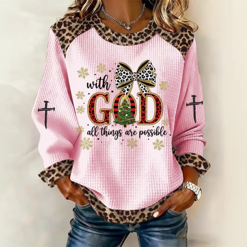 Women's Animal Lion Tiger Print Crewneck Sweatshirt