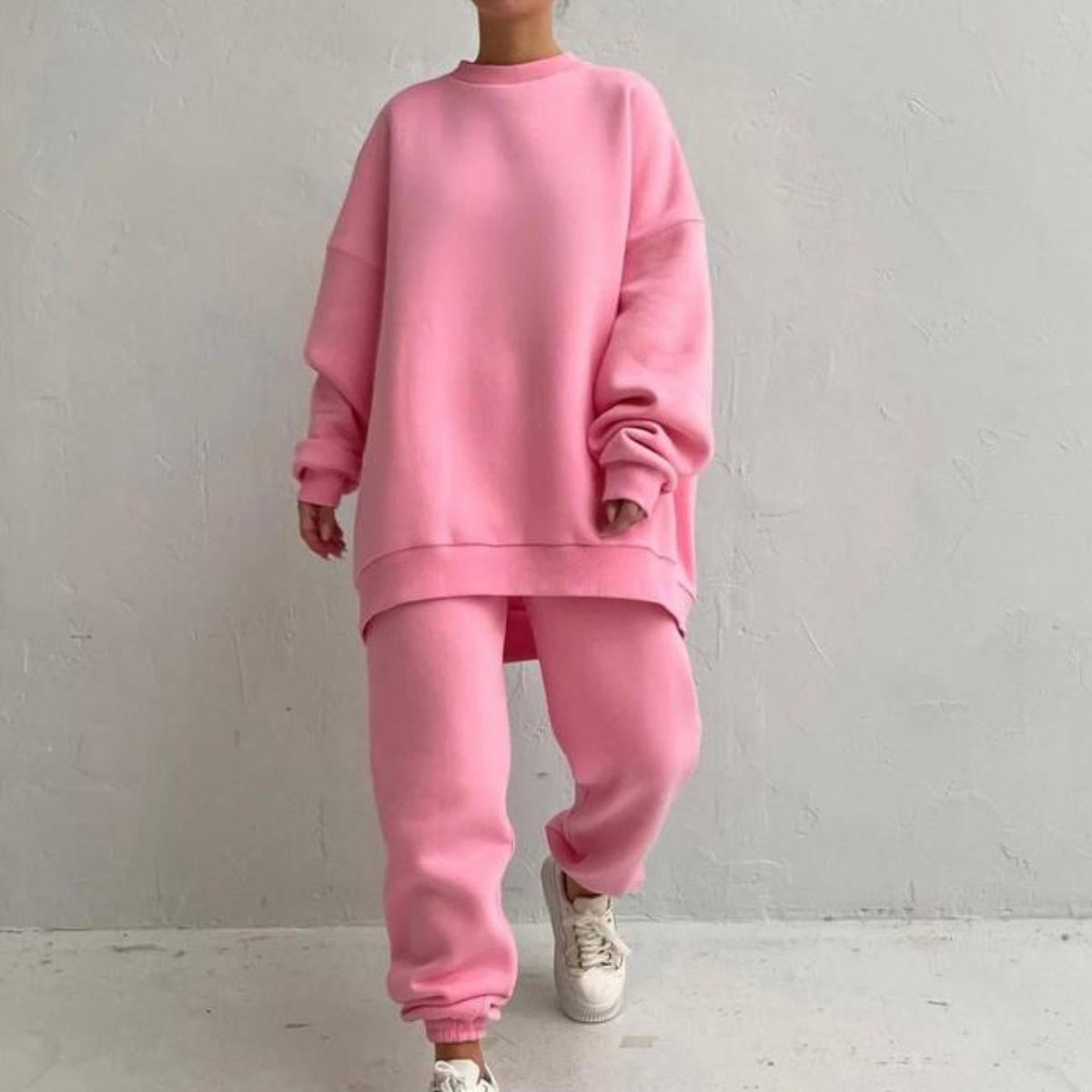 Women's Casual Two-Piece Sweatsuit Set Long Sleeve Top and Pants