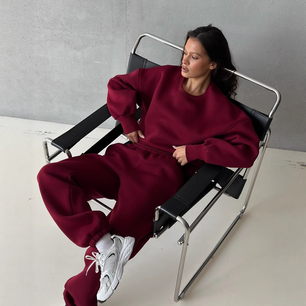 Women's Casual Sweatshirt and Pants Two-Piece Set