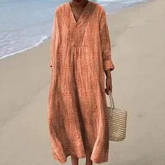 Women's 3D Print Long Sleeve Shirt Dress A-Line Midi