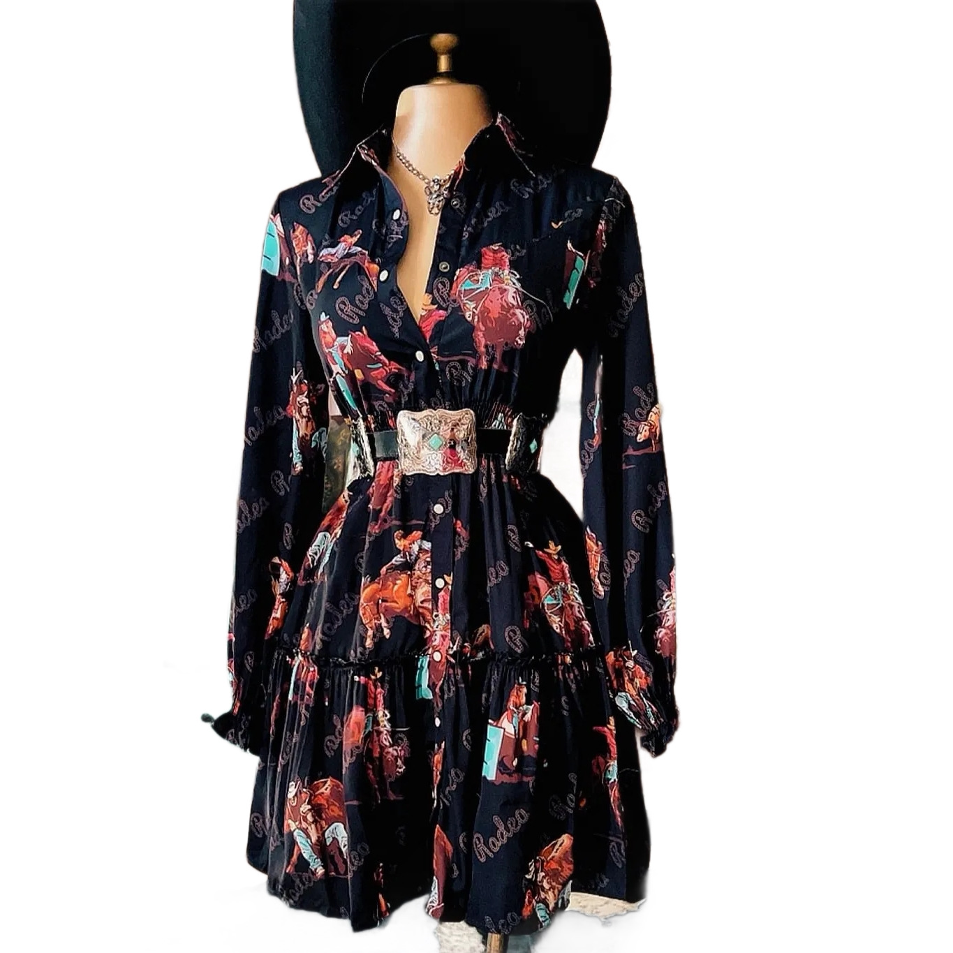 Purple High Neck Lace Panel Chiffon Midi Dress
