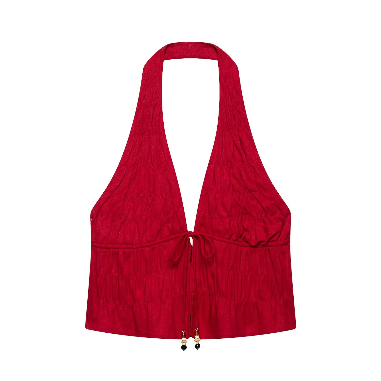 Women's Pleated Midi Skirt Two-Piece Set Sleeveless Tank Top