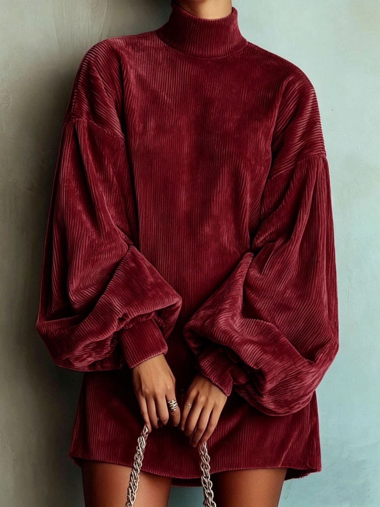 Women's Loose Lantern Sleeve A-Line Dress