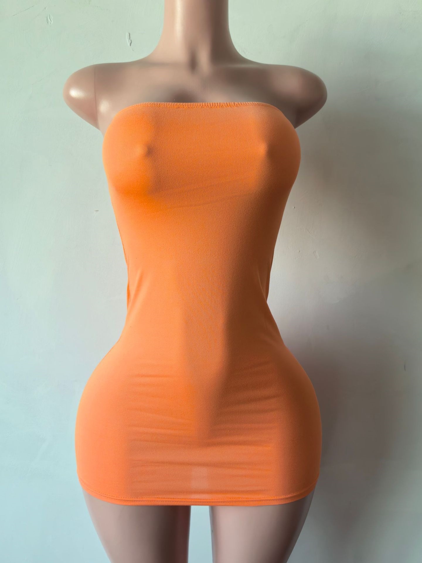 Sleeveless Strapless Bodycon Mini Dress Slim Fit