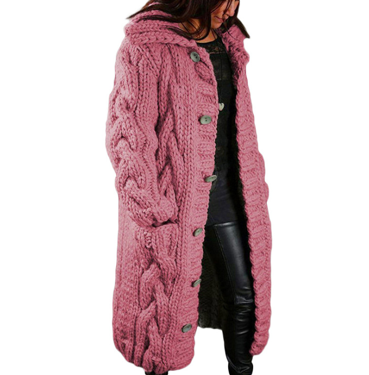 Women's Plus Size Open Front Cardigan Sweater with Pockets