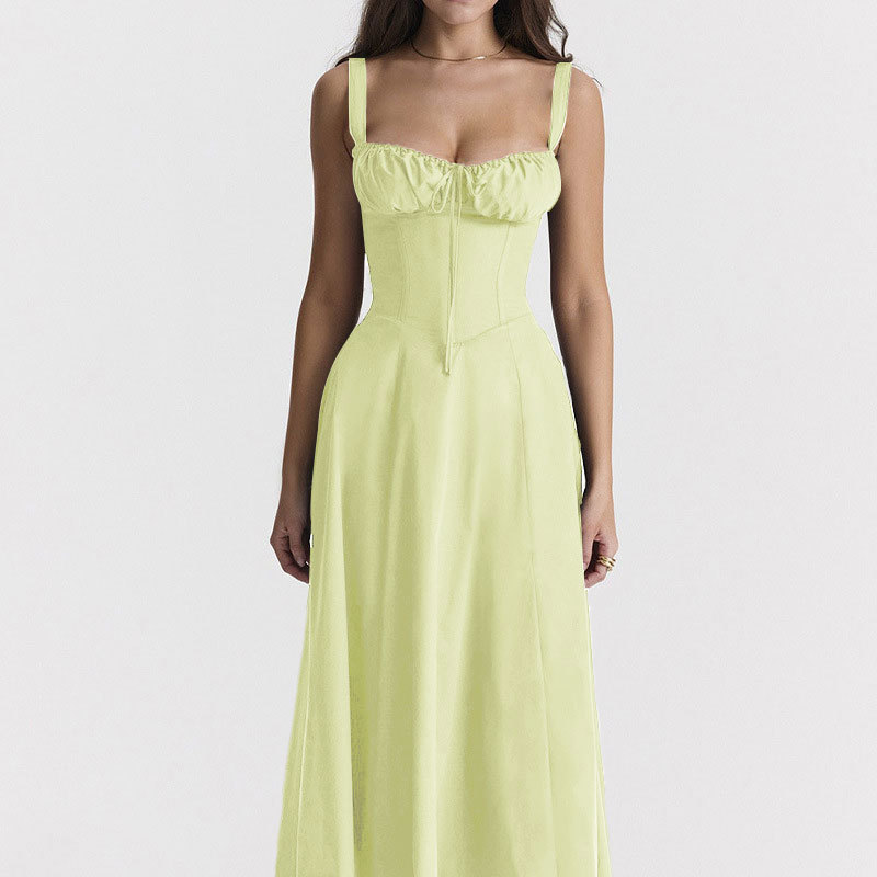 Floral French-Style Sleeveless A-Line Maxi Dress