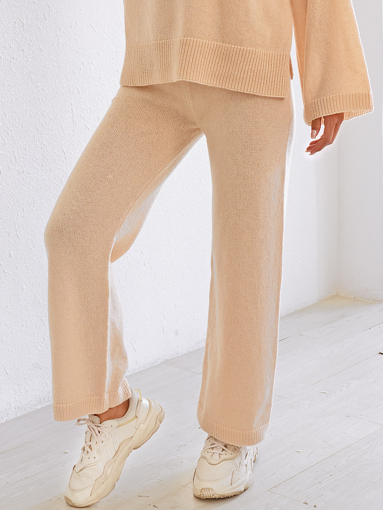 High-Waist Straight-Leg Wide-Leg Casual Pants