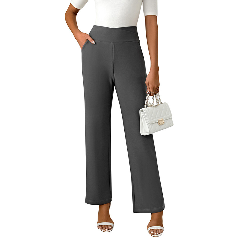 Women's High Waist Straight Leg Stretch Flare Pants