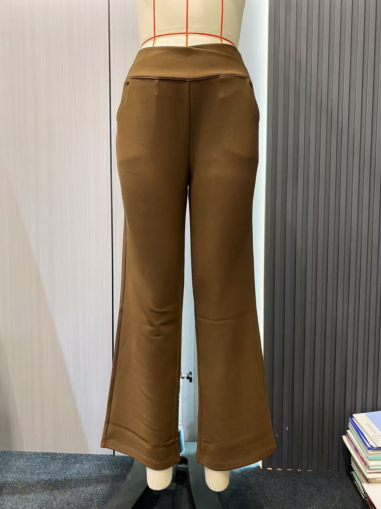 Women's High Waist Straight Leg Stretch Flare Pants