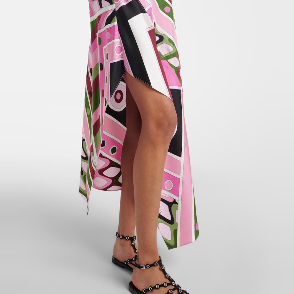 Women's Sleeveless Printed Open-Back Irregular Long Dress