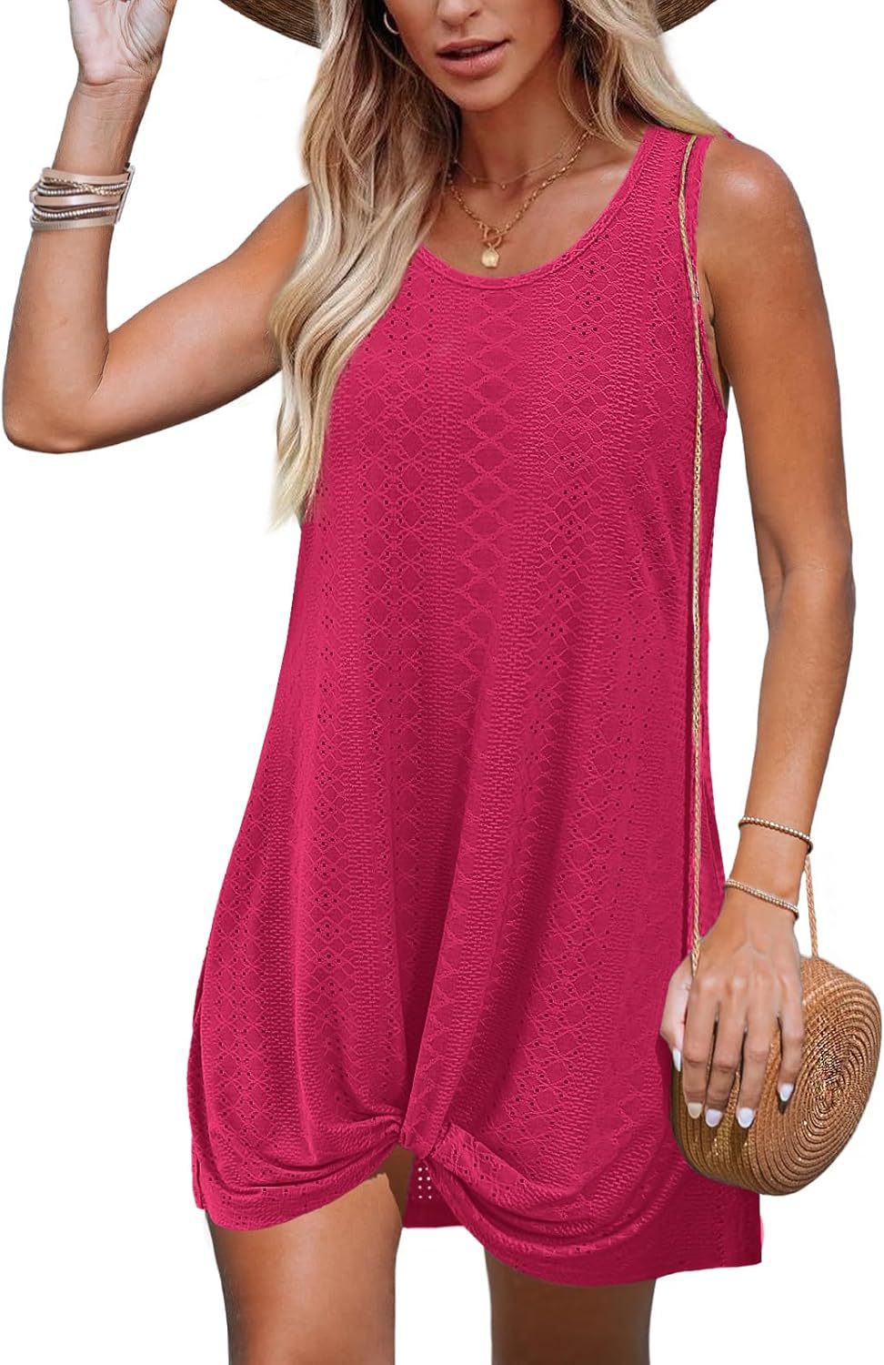 Women's Cutout Twist Knot Sleeveless A-Line Mini Dress