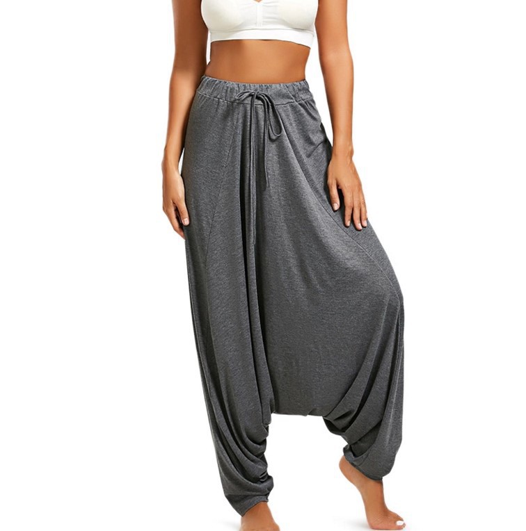 Relaxed Bohemian Balloon Pants Drop Crotch Harem Pants