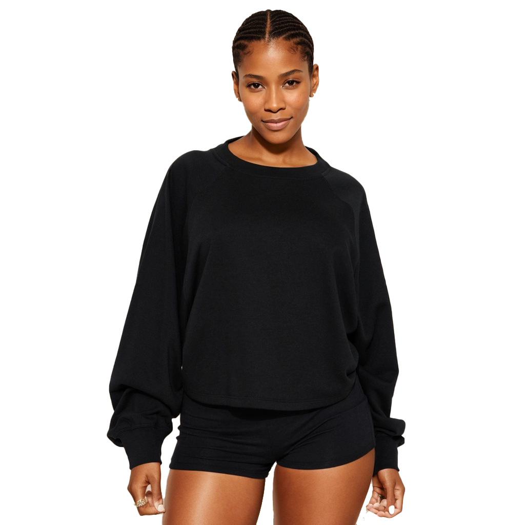 Women's Casual Long-Sleeve Drawstring Open-Back Loose Top
