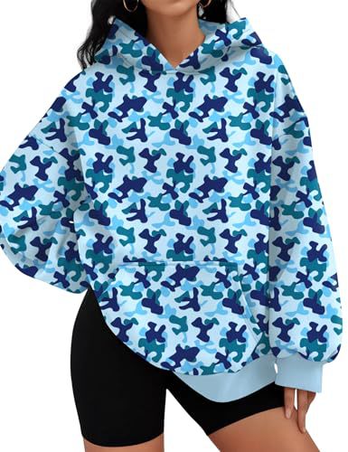 Women's Ocean Life Spiderweb Leaf Print Hoodie