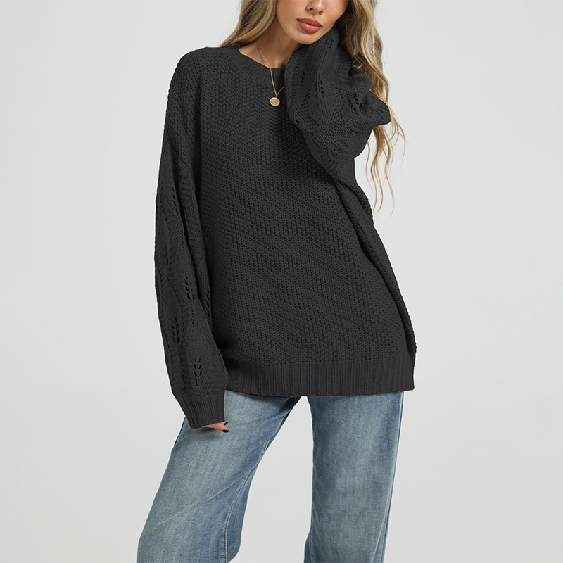 Women's Casual Loose Knit Pullover Sweater