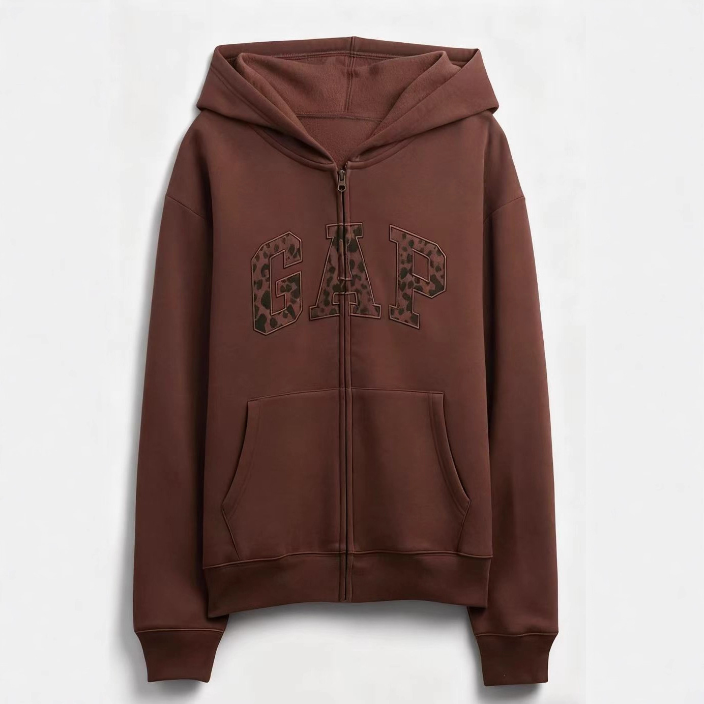 Women's Minimalist Graphic Print Zip-Up Sweatshirt
