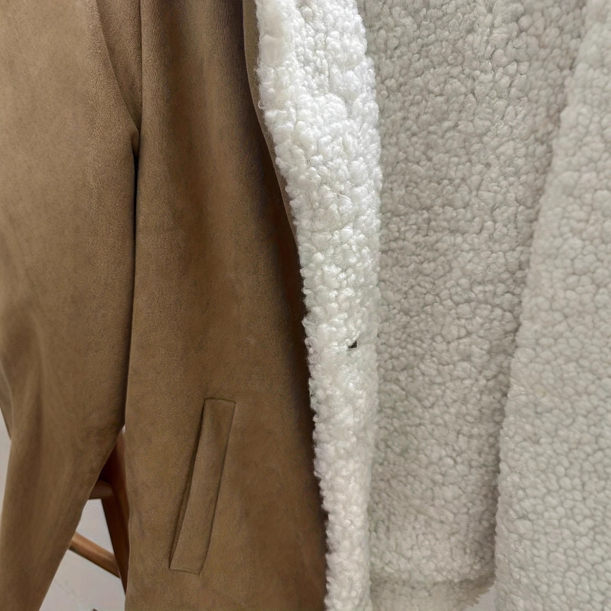 Fleece-Lined Western Patchwork Jacket with Pockets