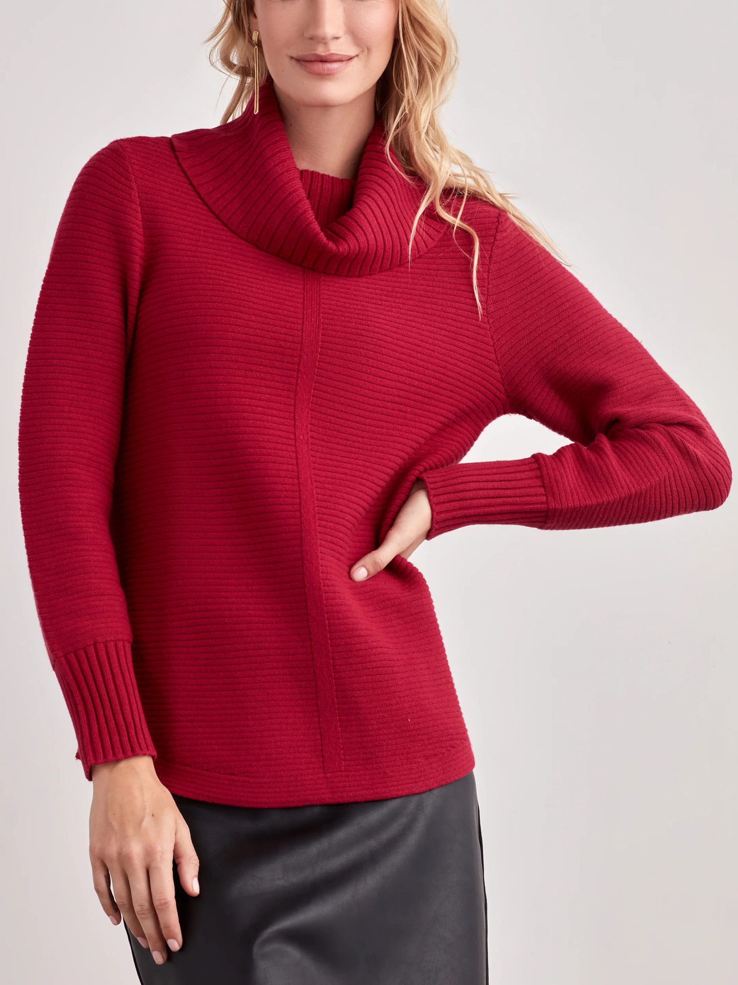 Women's Solid Color Long Sleeve Knit Top