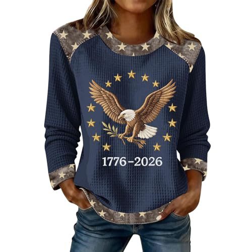 Women's Eagle Letter Print Crewneck Sweatshirt