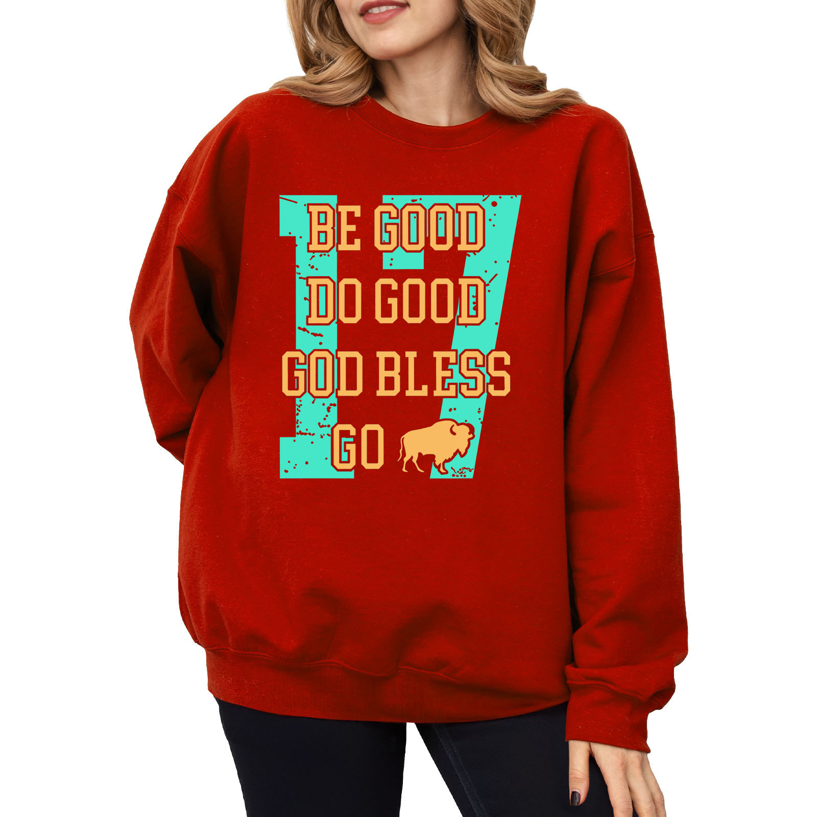 Women's Letter Print Crewneck Sweatshirt