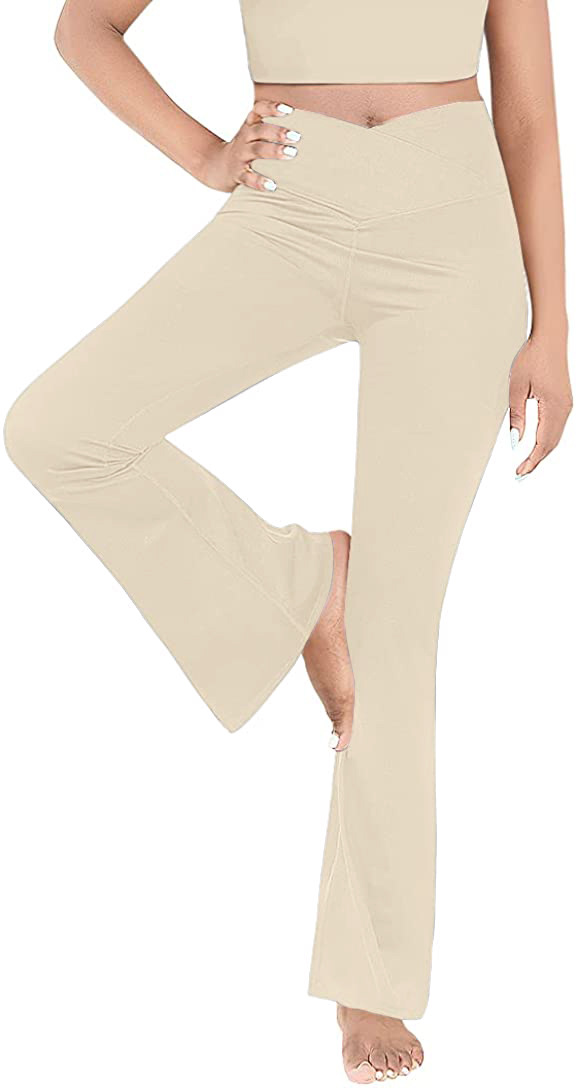 High-Waist Loose Yoga Pants Comfortable Casual Woven Polyester