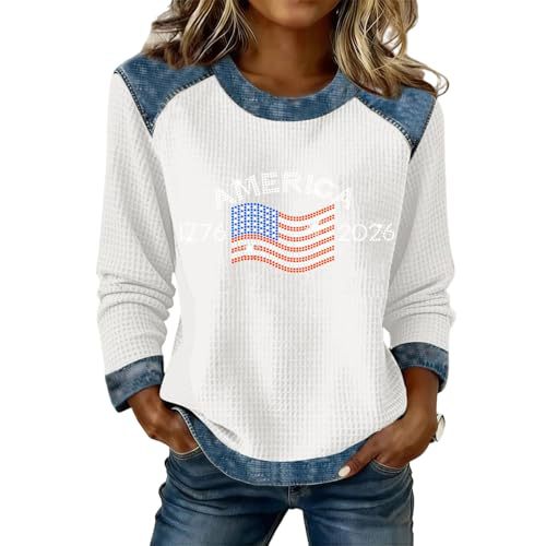Women's USA Flag Letter Print Sweatshirt