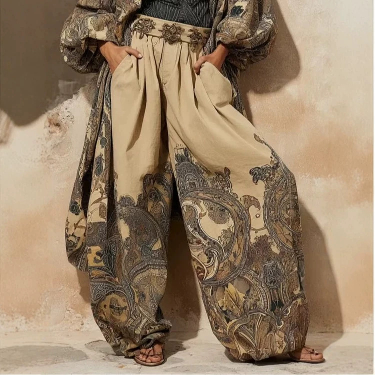 Women's Leopard Print Two-Piece Set Oversized Top & Pants Streetwear