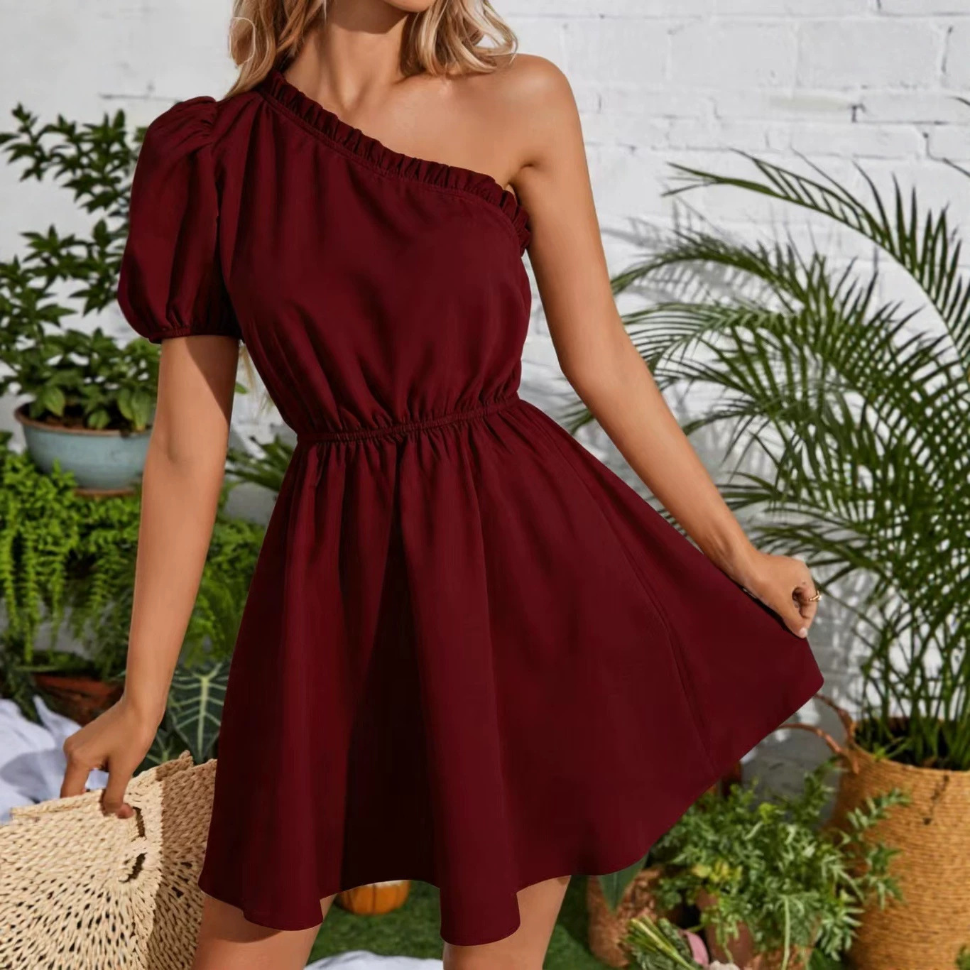 Women's Strapless Back Cutout Midi Dress