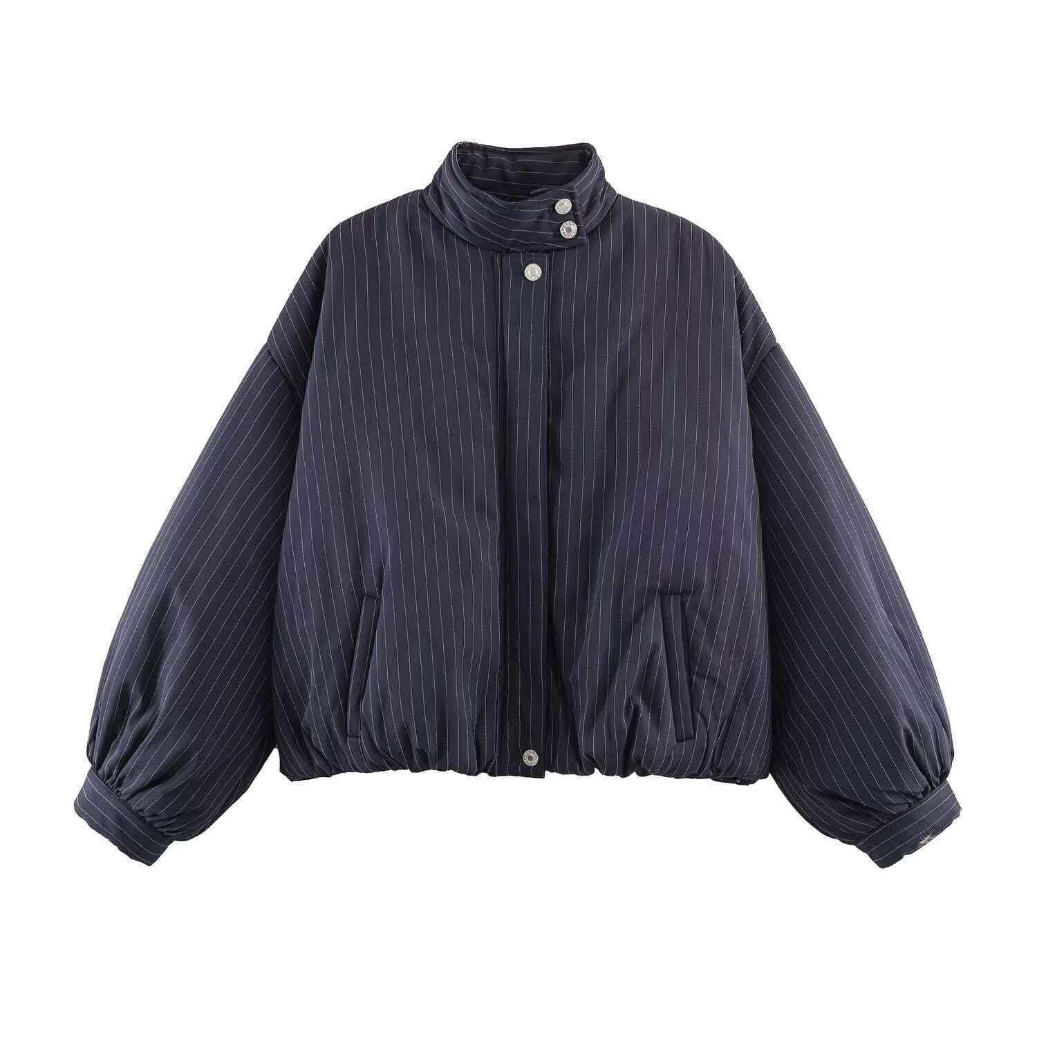 Striped Bomber Jacket