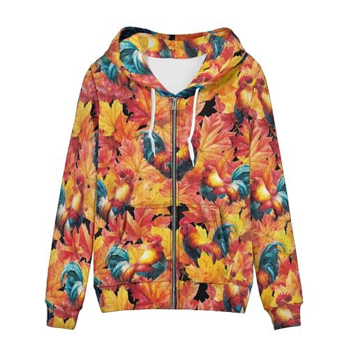 Women's Animal & Floral Print Hoodie Long Sleeve Crewneck