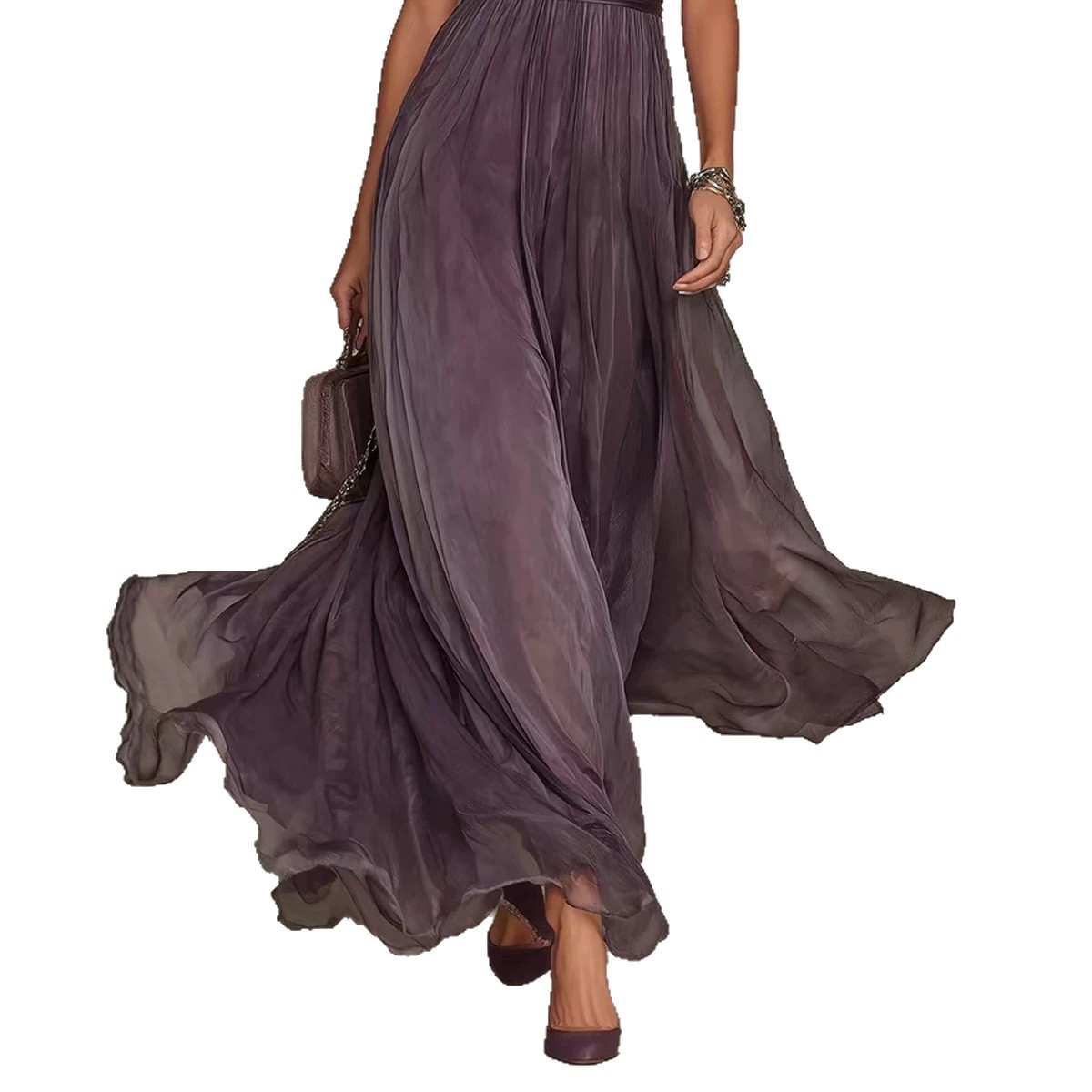 Elegant Lace-Trim Collar Waist-Cinched Midi Dress