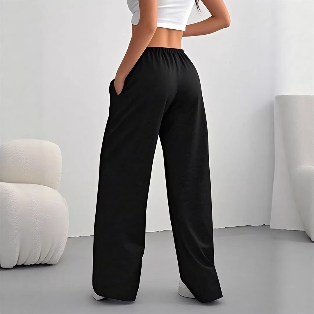 Women's Relaxed Drawstring Wide-Leg Pants
