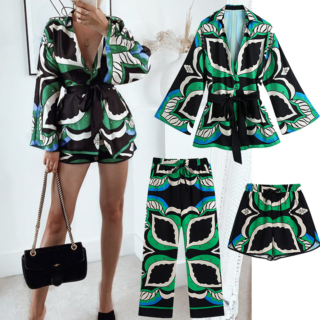 Women's Square Neck Tie Shirt & High Waist Shorts Set
