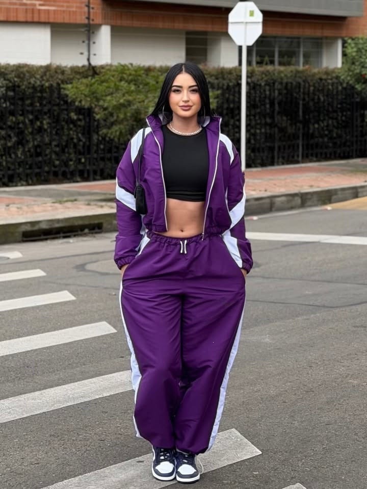 Colorblock Zip-Up Jacket & Drawstring Jogger Pants Set