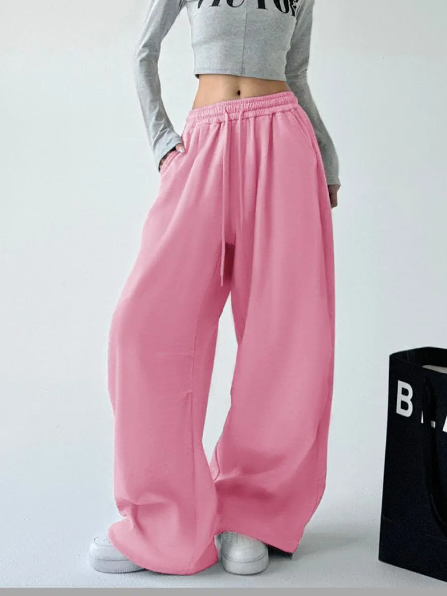 Women's Y2K Lace-Up Wide-Leg Floor-Length Pants