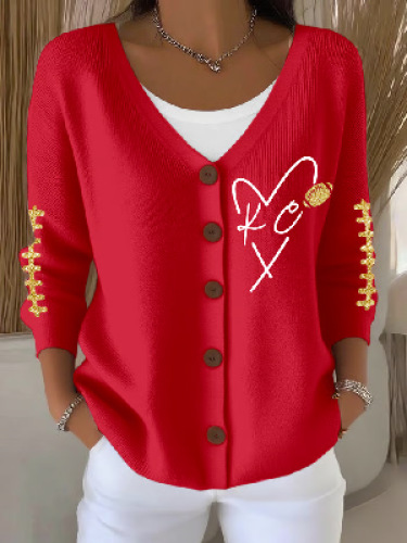 Casual Long-Sleeve Open-Front Cardigan Sweater