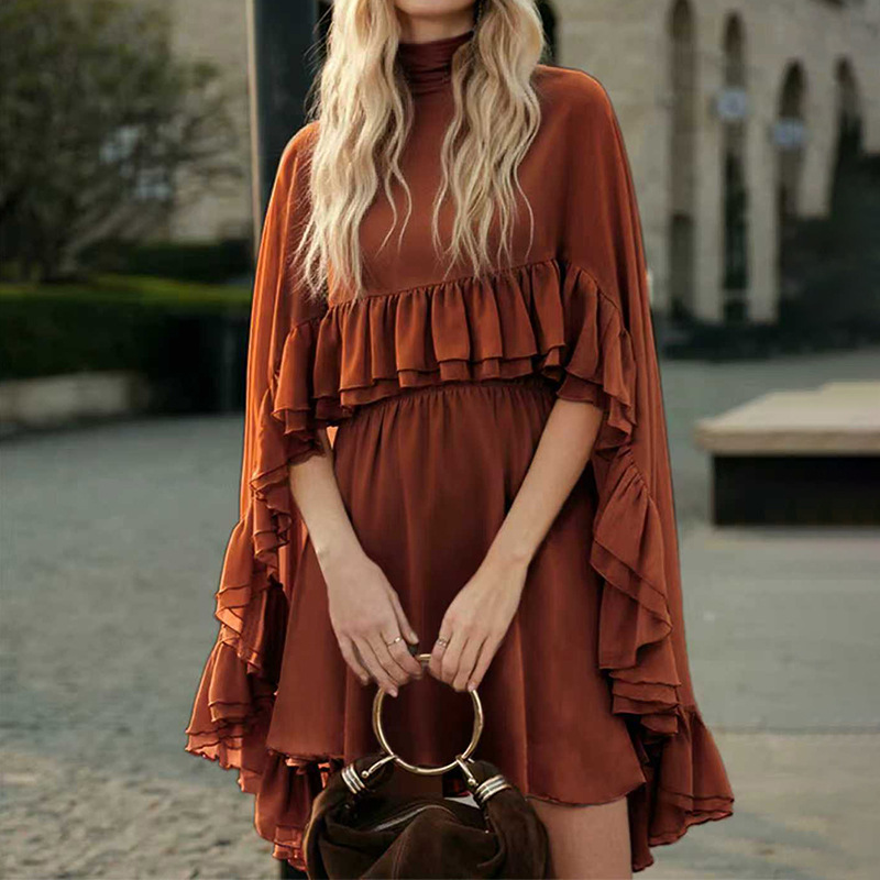 Elegant Solid Color Cami Dress Two-Piece Set