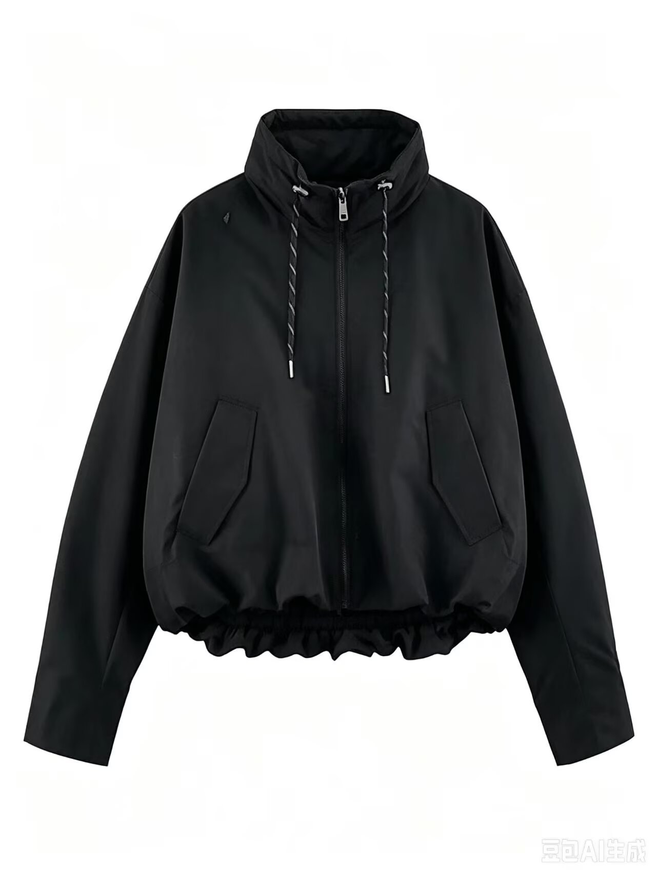 Women's Hooded Drawstring Loose Casual Jacket