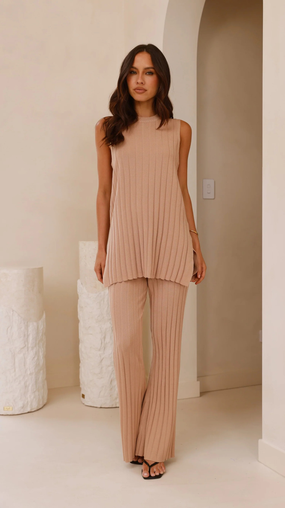 Women's Casual Knit Sweater and Pants Two-Piece Set