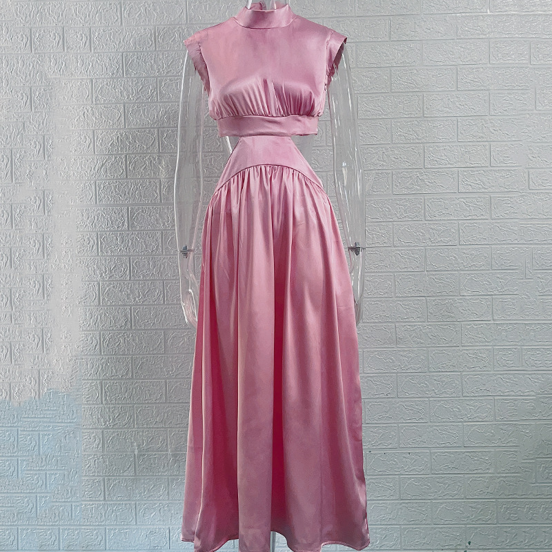 Women's Sleeveless High-Waist Cutout Long Dress