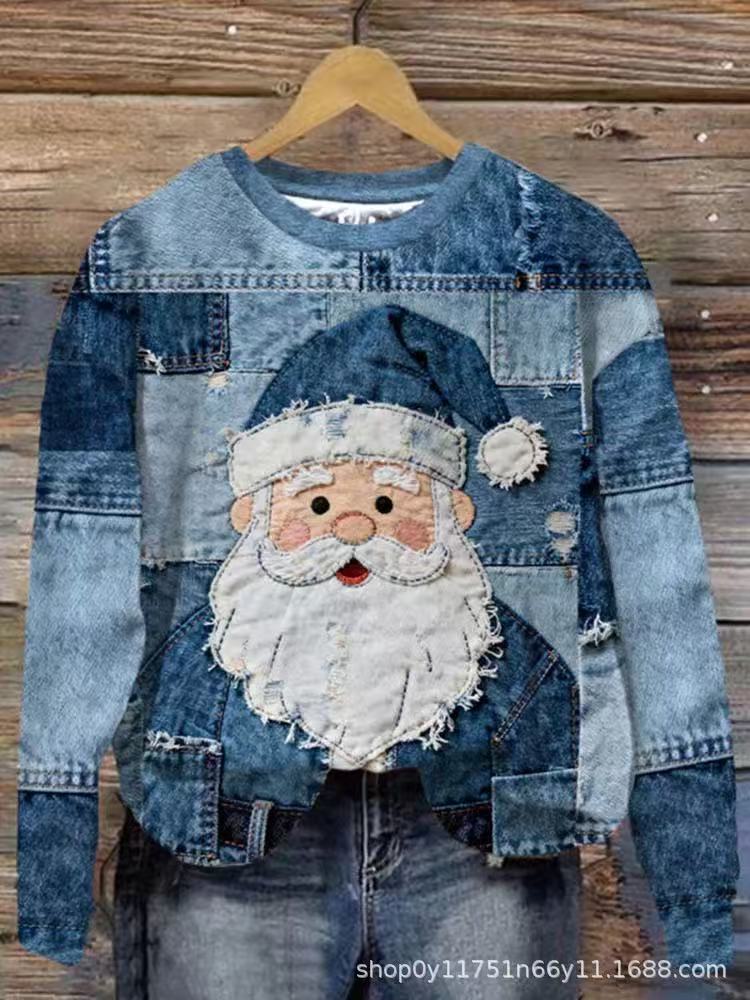 Women's Christmas Animal Print Sweatshirt