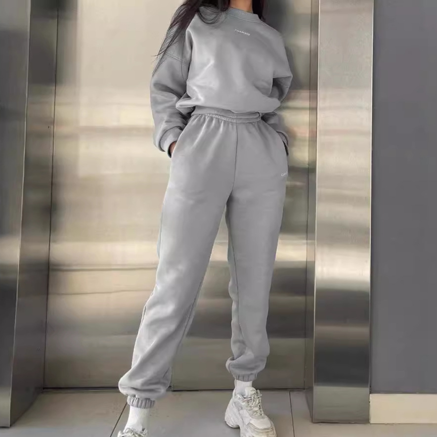 Women's Casual Sweatshirt and Pants Two-Piece Set
