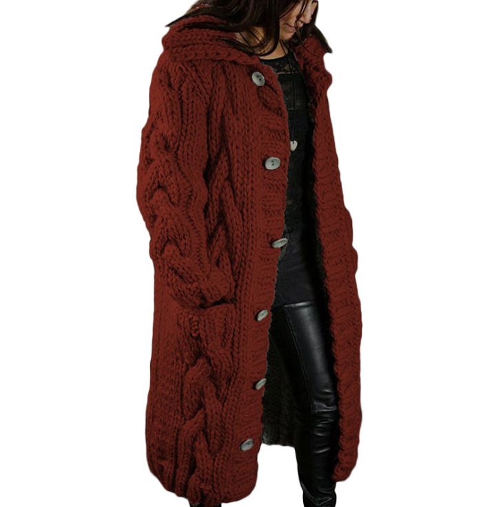 Women's Plus Size Open Front Cardigan Sweater with Pockets