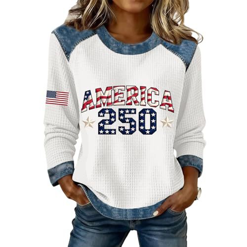 Women's USA Flag Letter Print Sweatshirt
